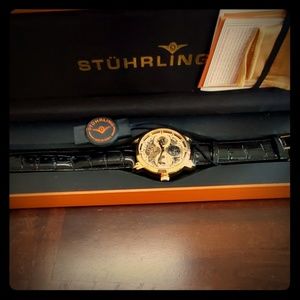 Gold Skeleton Watch